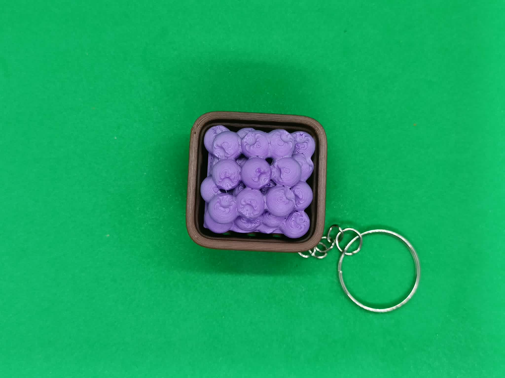 Fidget Kliker Borówki w Koszu Breloczek Antystresowy Druk 3D EDC