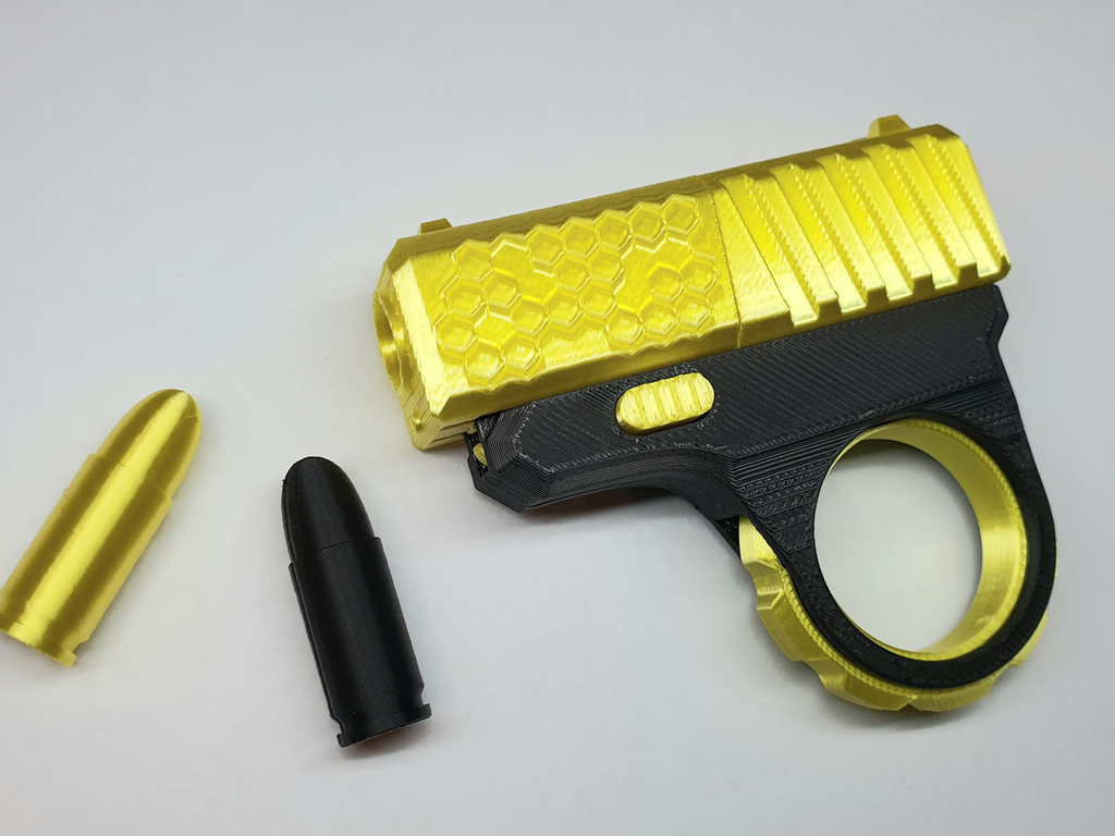 Pistolet Fidget Spinner Antystresowa Zabawka + 2 Naboje