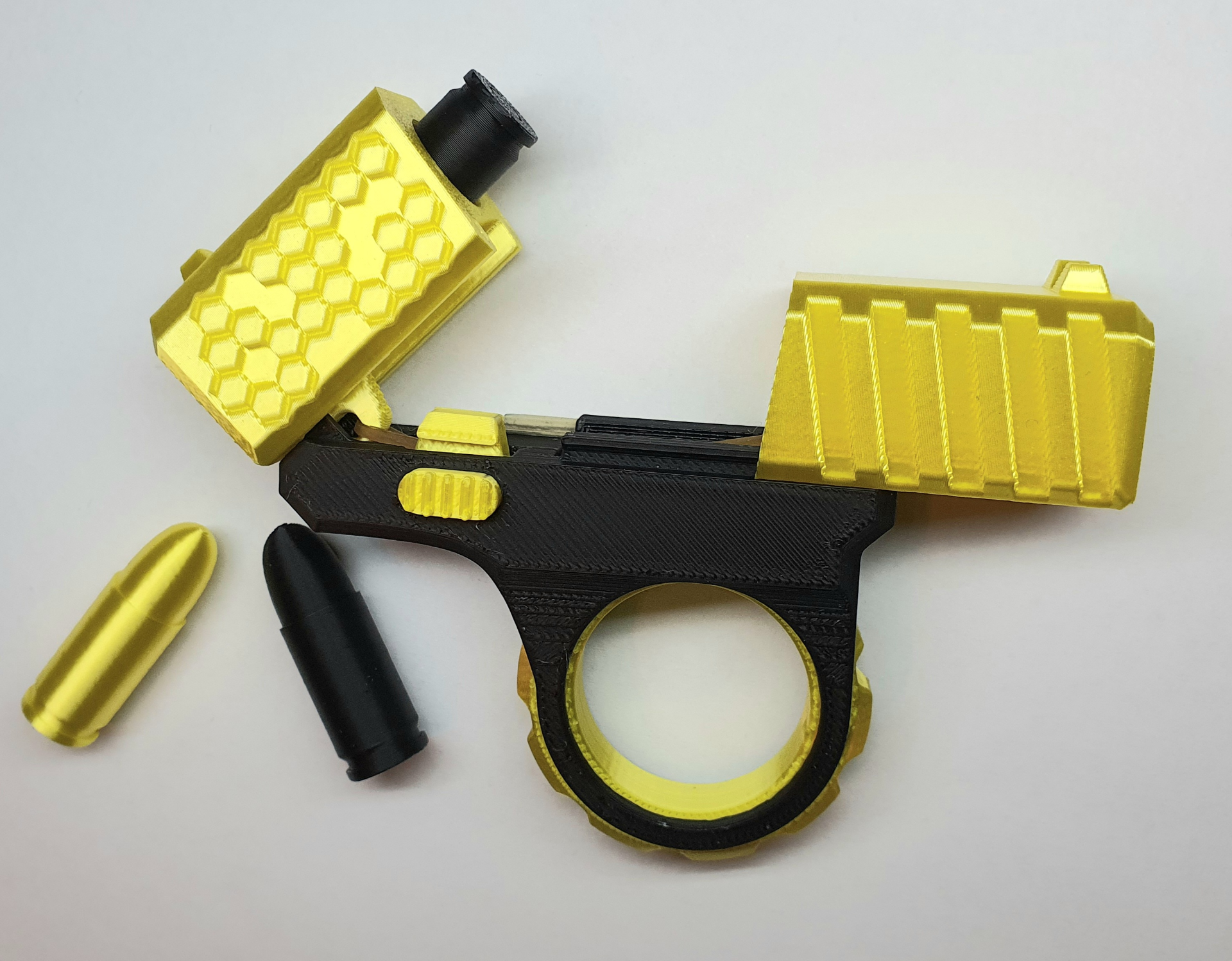 Pistolet Fidget Spinner Antystresowa Zabawka + 2 Naboje