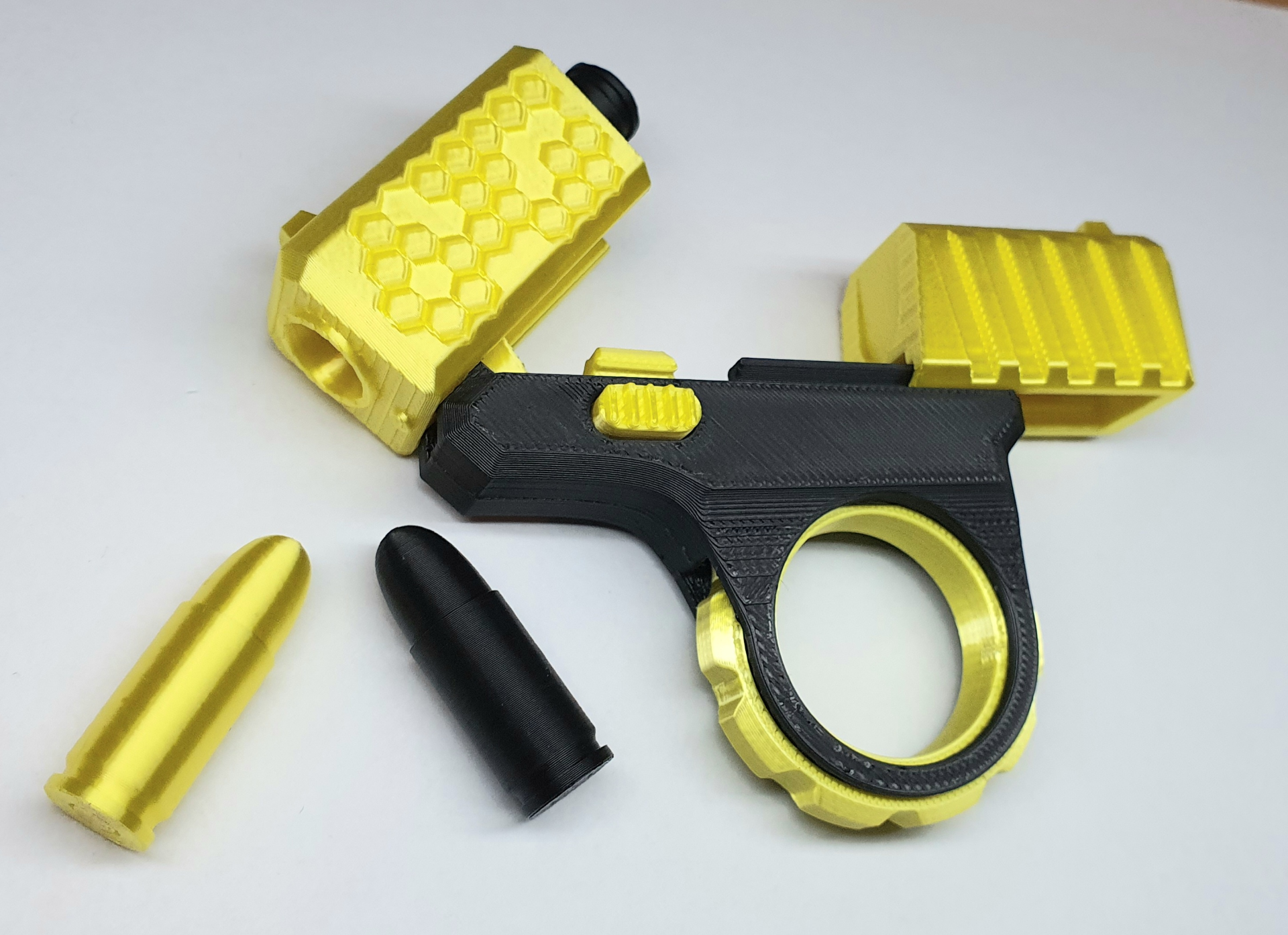 Pistolet Fidget Spinner Antystresowa Zabawka + 2 Naboje