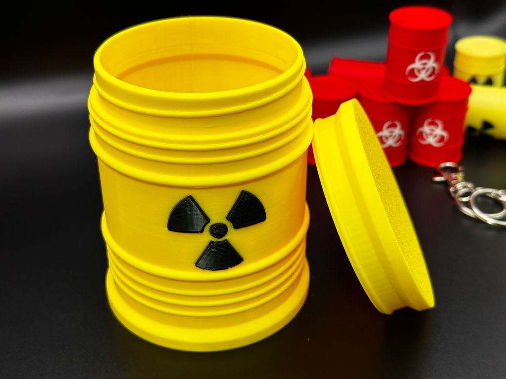 Pojemnik Beczka ''Radoaktywna'' - Unikalny Organizer 3D 10 cm