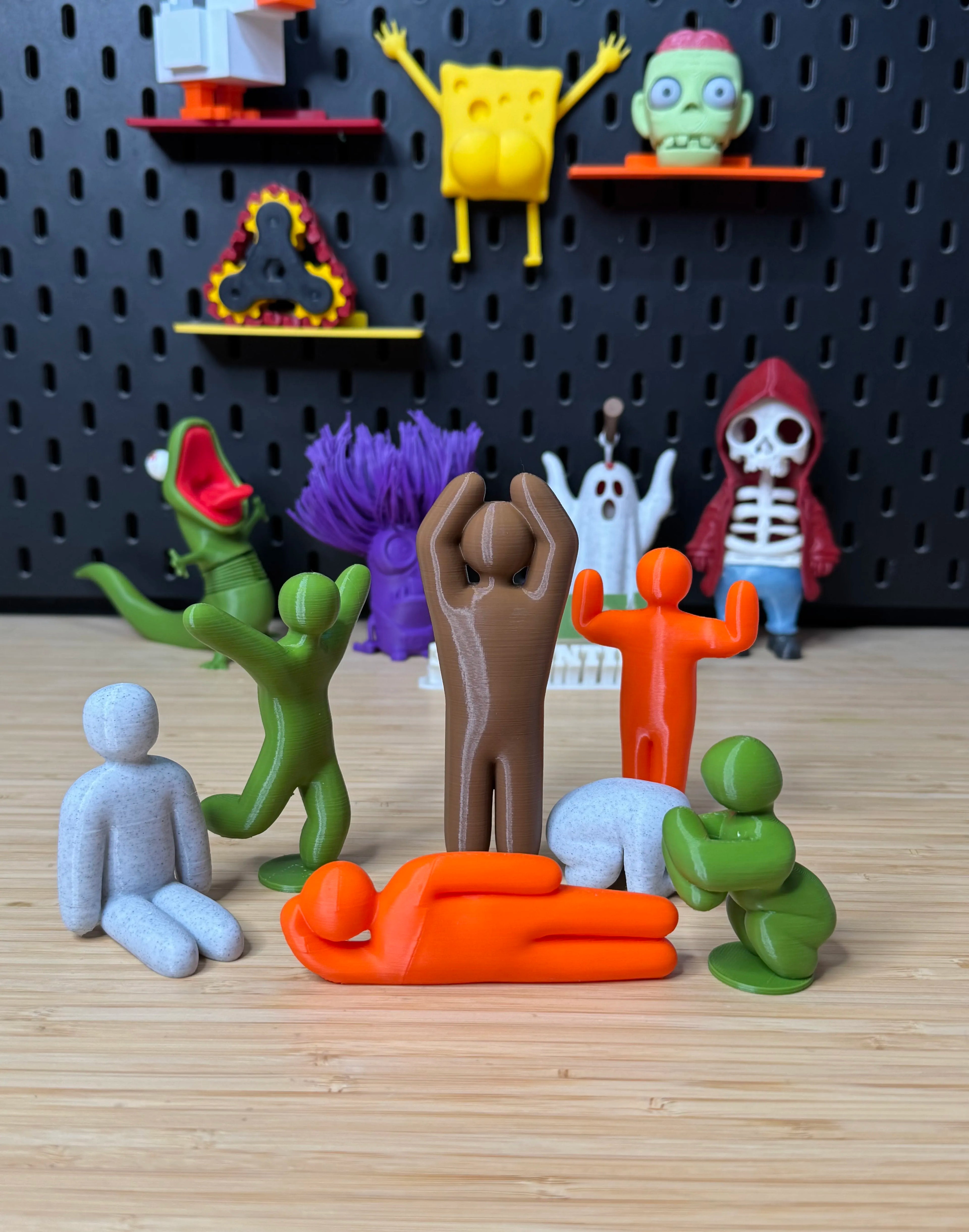 Meccha Chameleon Figurki Gry 8szt 70mm Białe Do Pomalowania Kamuflaż PC