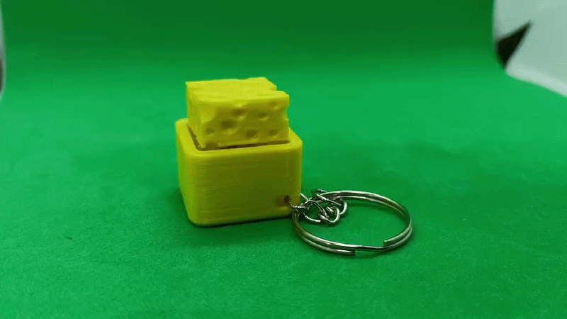 Kreatywny Breloczek-Kliker Fidget Żółty Ser Antystresowy