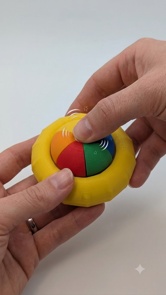 Kliker Fidget Kolorowa Piłka Plażowa – Antystresowa Piłka Zabawka