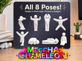 Meccha Chameleon Figurki Gry 8szt 70mm Białe Do Pomalowania Kamuflaż PC