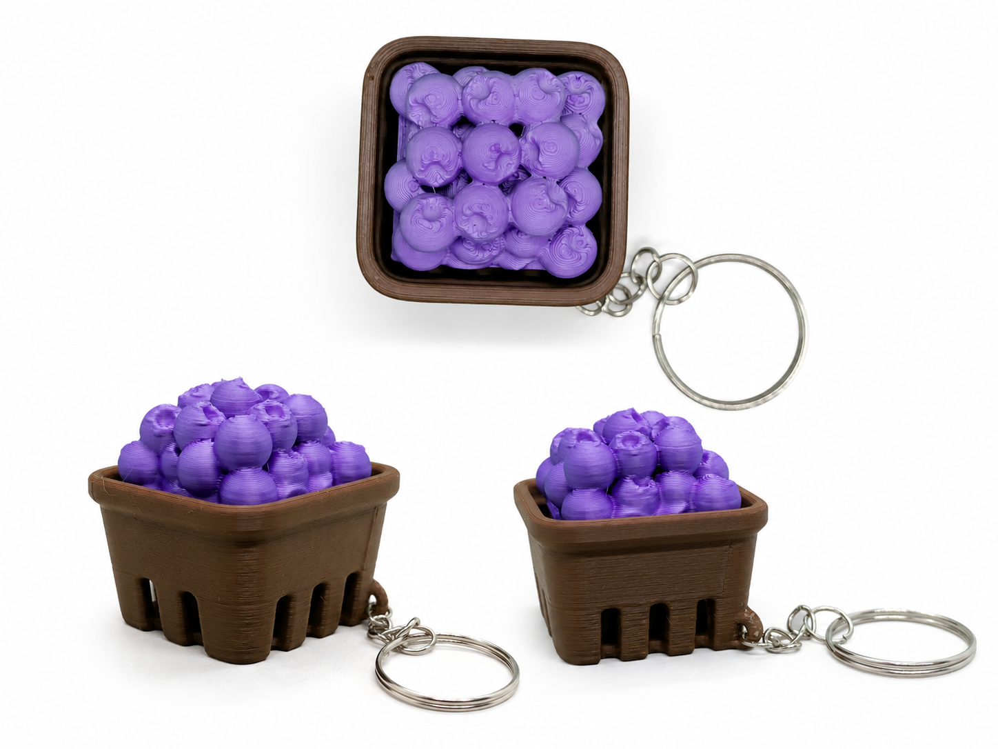 Fidget Kliker Borówki w Koszu Breloczek Antystresowy Druk 3D EDC
