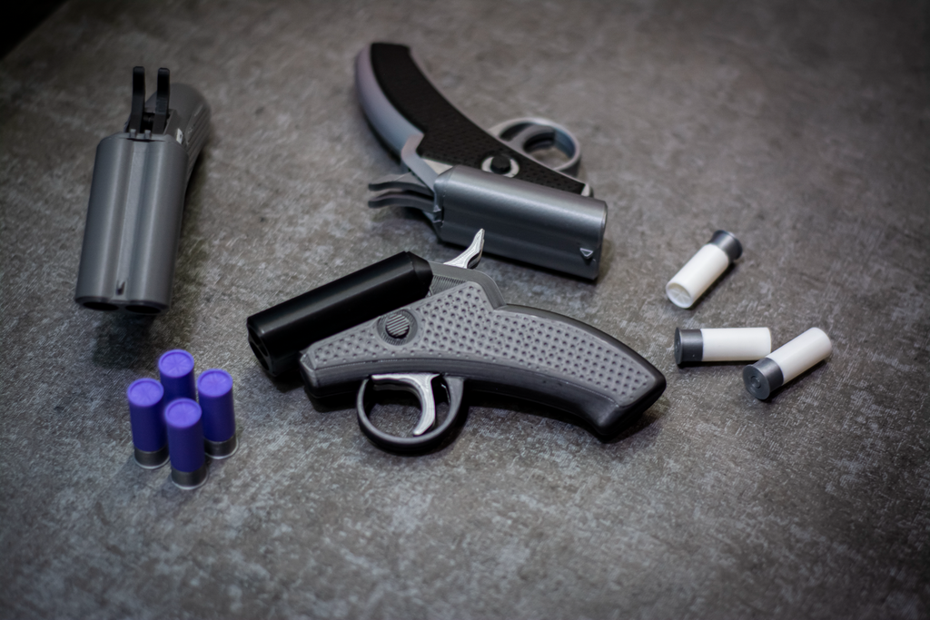 Dwulufowy Fidget Shotgun Model 3D Antystresowy Gadżet Kolekcjonerski