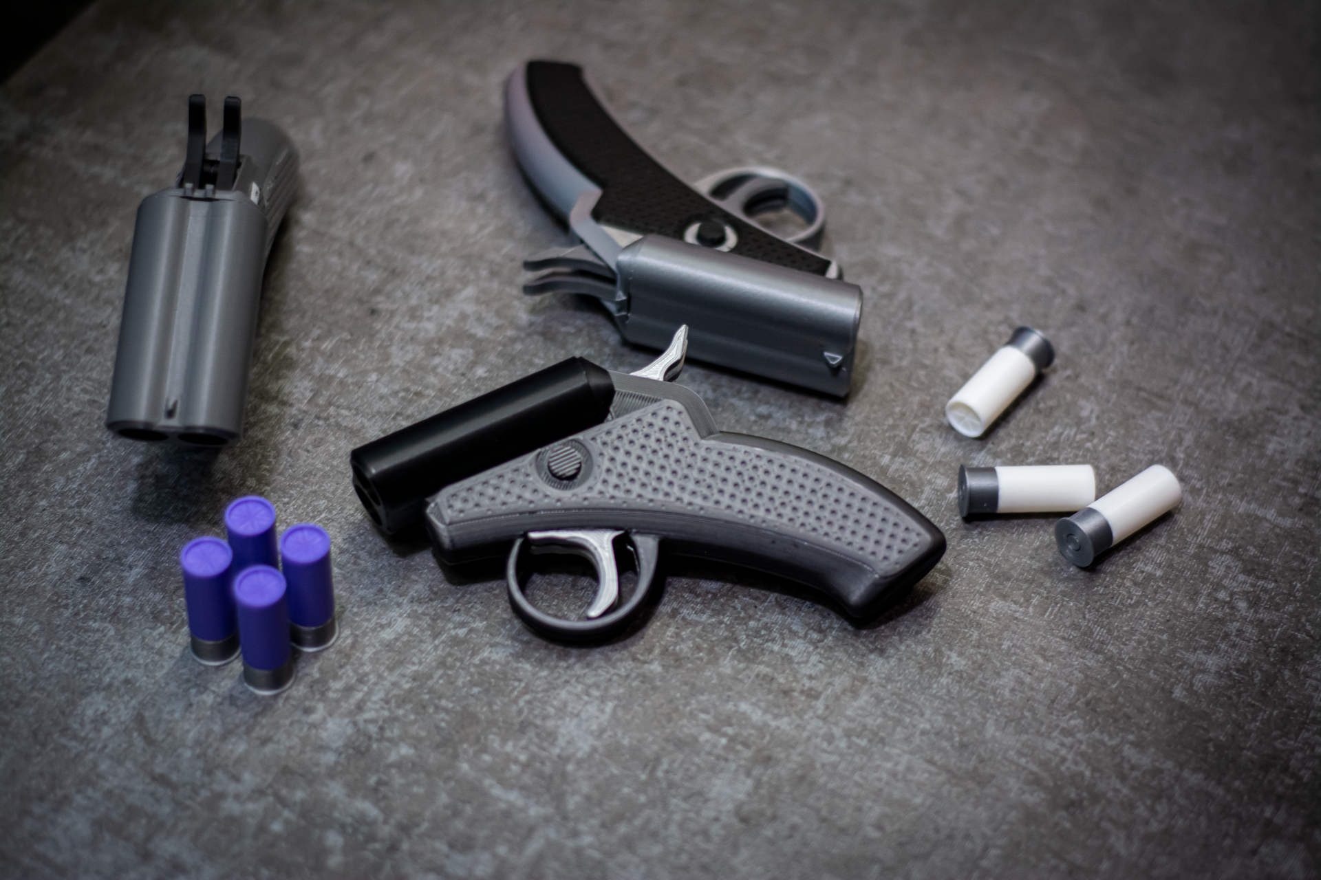 Dwulufowy Fidget Shotgun Model 3D Antystresowy Gadżet Kolekcjonerski