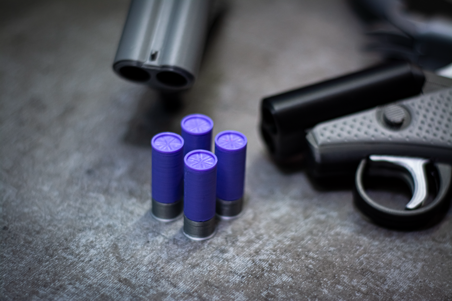 Dwulufowy Fidget Shotgun Model 3D Antystresowy Gadżet Kolekcjonerski