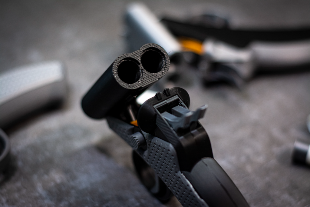 Dwulufowy Fidget Shotgun Model 3D Antystresowy Gadżet Kolekcjonerski