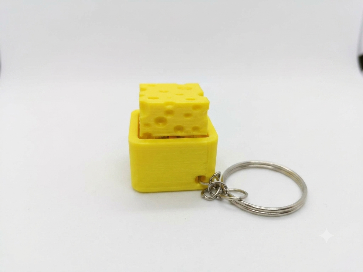 Kreatywny Breloczek-Kliker Fidget Żółty Ser Antystresowy