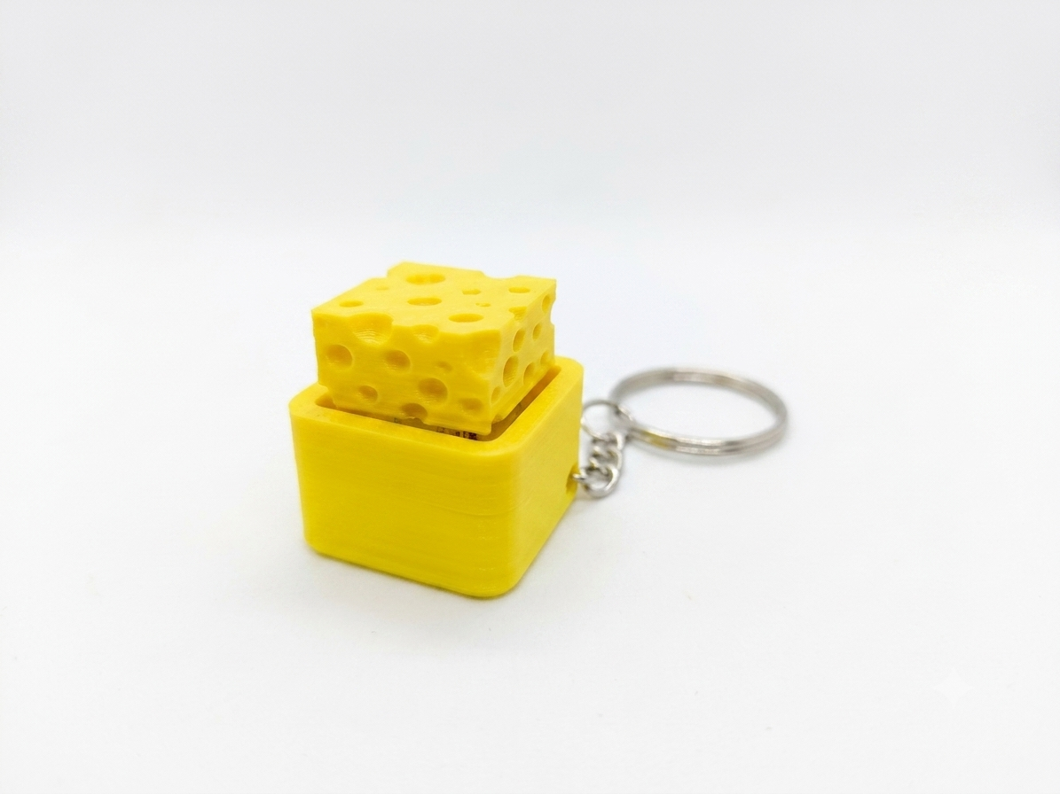 Kreatywny Breloczek-Kliker Fidget Żółty Ser Antystresowy