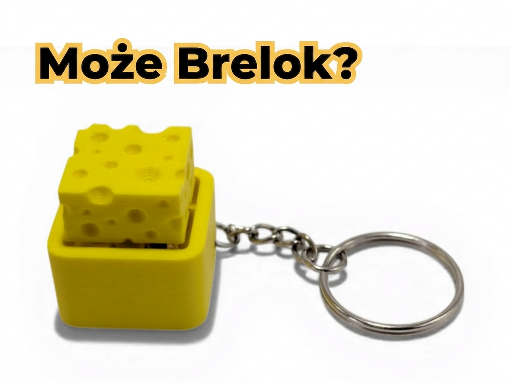 Kreatywny Breloczek-Kliker Fidget Żółty Ser Antystresowy