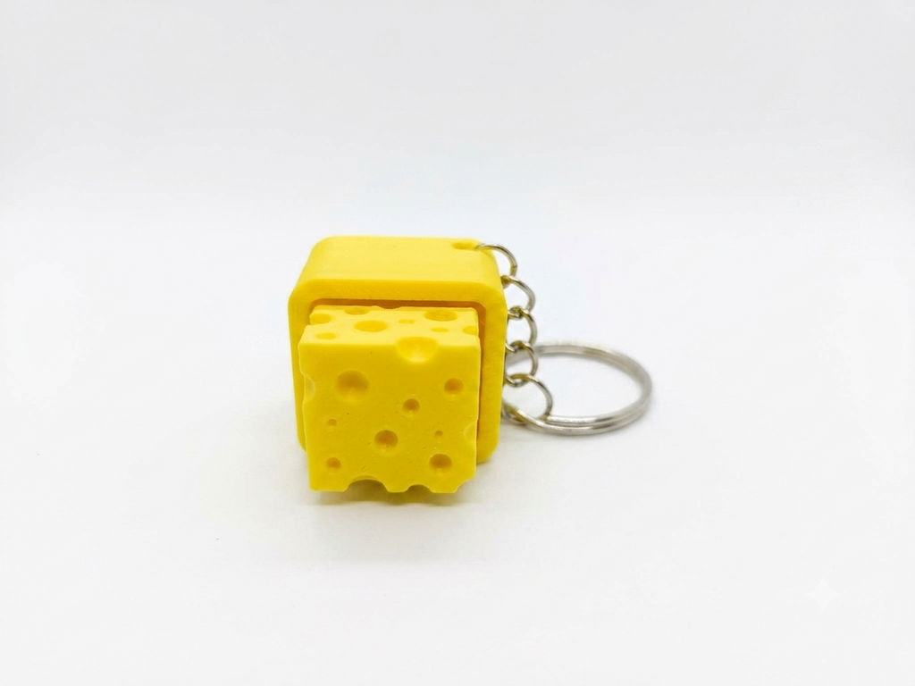 Kreatywny Breloczek-Kliker Fidget Żółty Ser Antystresowy