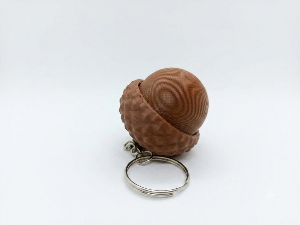 Tytuł oferty (74 znaki): Fidget Kliker Żołądź z Breloczkiem - Odstresowująca Zabawka w Kształcie Żołędzia
