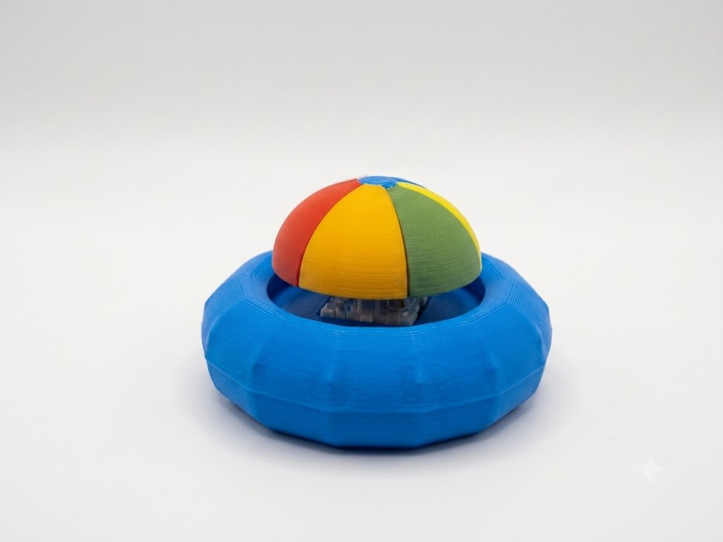 Kliker Fidget Kolorowa Piłka Plażowa – Antystresowa Piłka Zabawka