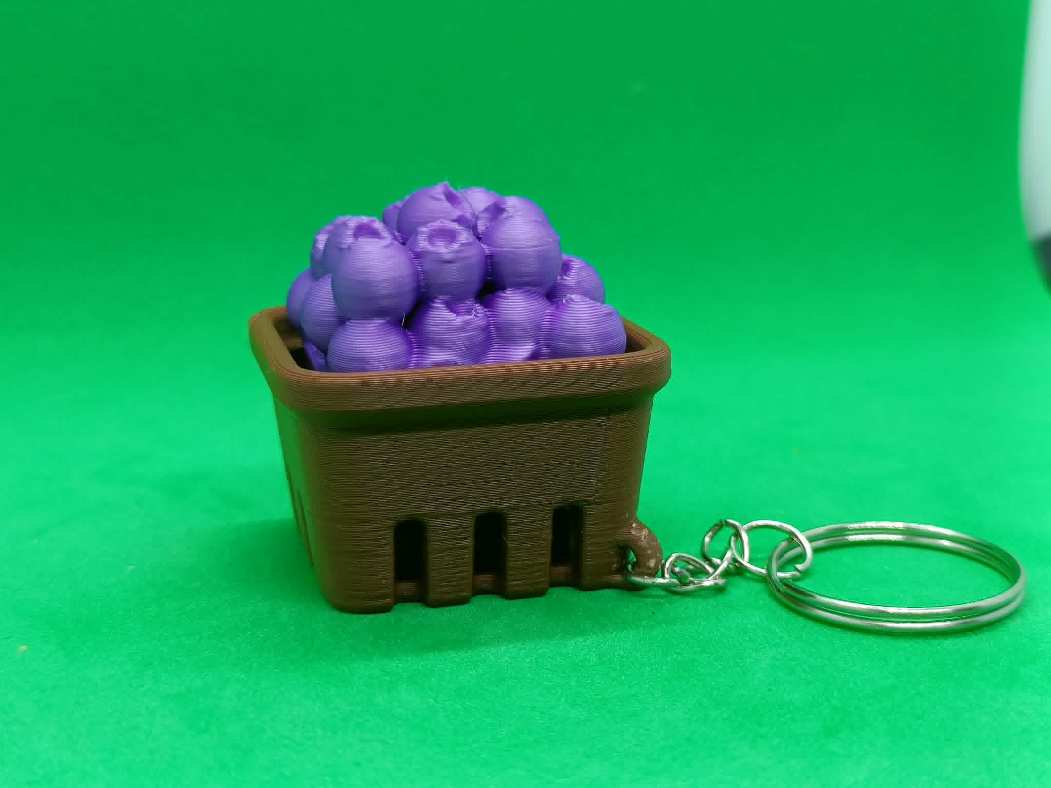 Fidget Kliker Borówki w Koszu Breloczek Antystresowy Druk 3D EDC
