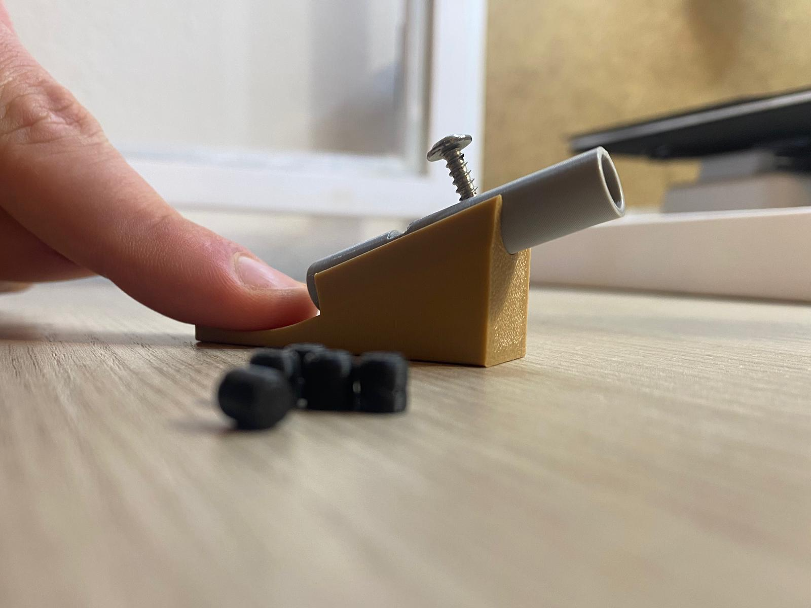 Fidget Biurowy Zabawka Antystresowa Mini Działko Wyrzutnia + 9 Pocisków