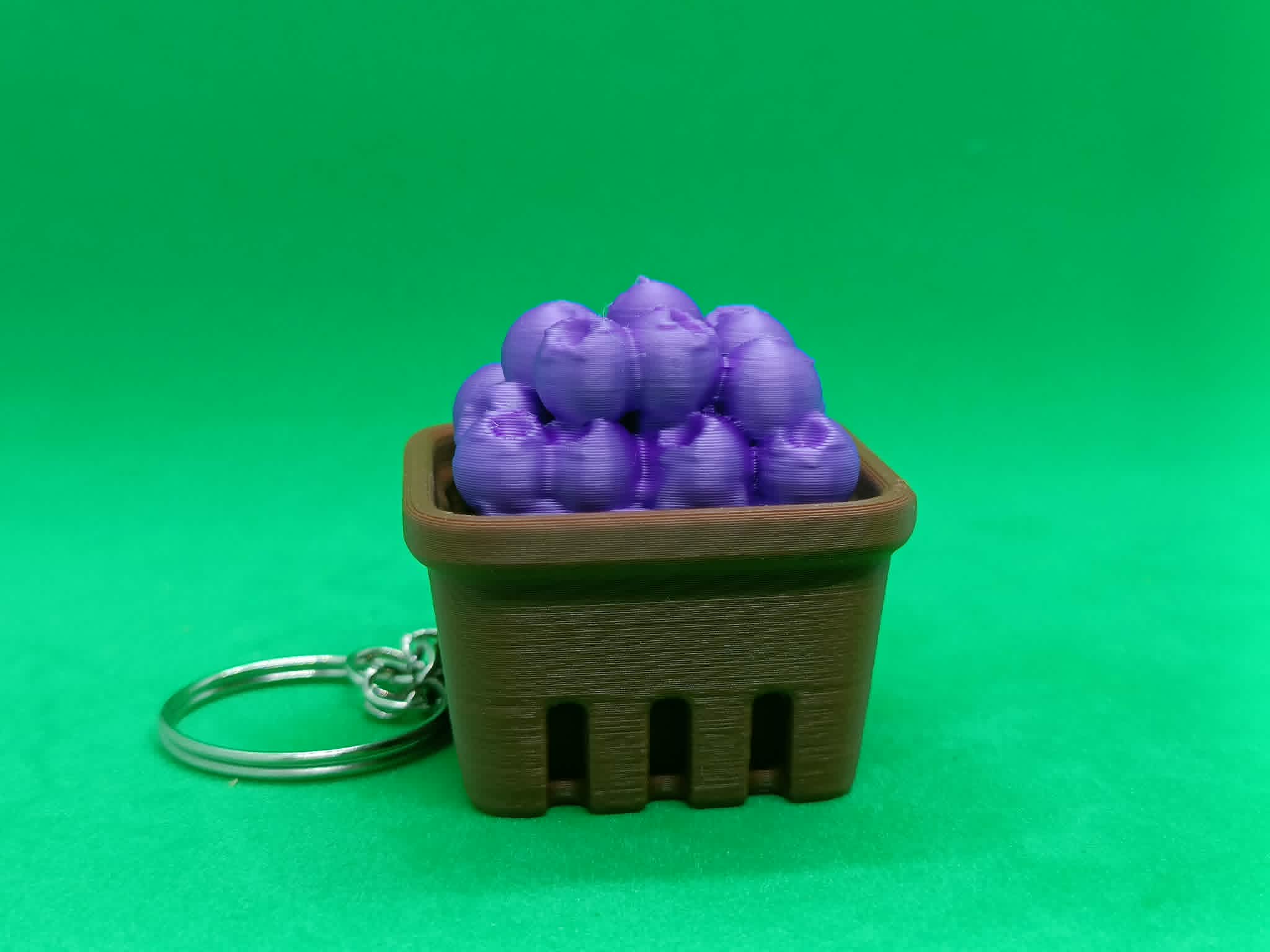 Fidget Kliker Borówki w Koszu Breloczek Antystresowy Druk 3D EDC