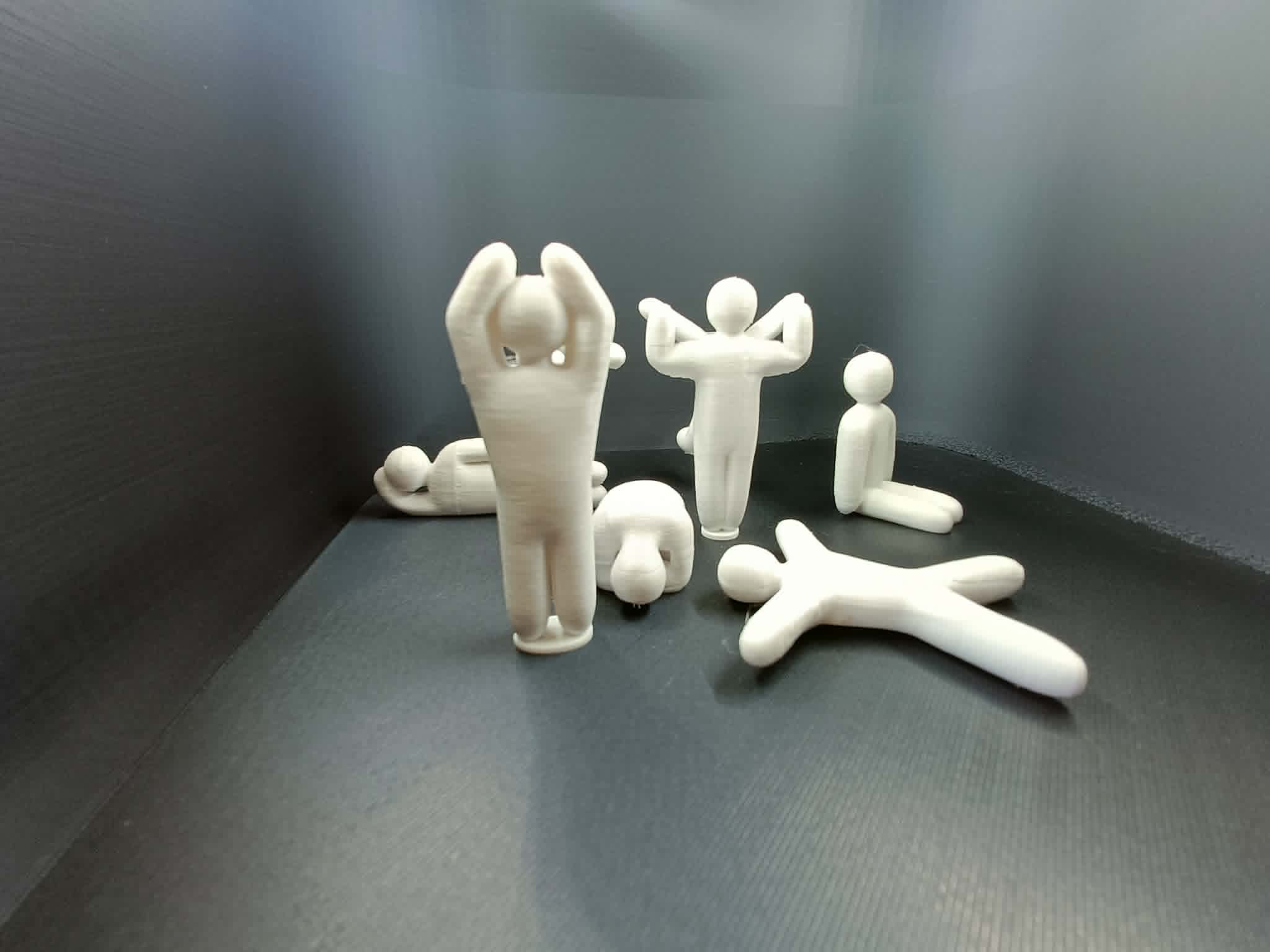 Meccha Chameleon Figurki Gry 8szt 70mm Białe Do Pomalowania Kamuflaż PC