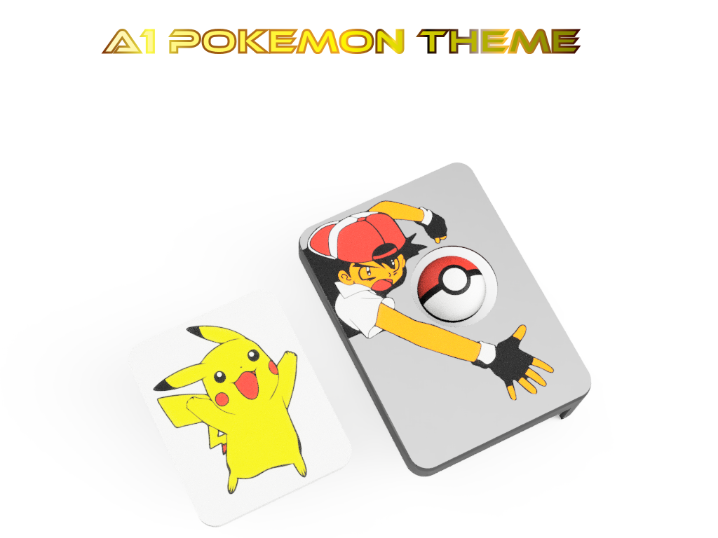 Zestaw Mod Bambu Lab A1 Mini A1 Pokemon Pokrywa  Osłona Głowica